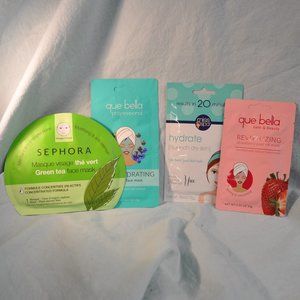 bundle lot 4 face masks NEW sephora que bella miss spa (49)
